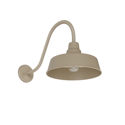 San Francisco • Luminaire mural extérieur montage vers le bas sur col de cygne fond ouvert format moyen [22992]