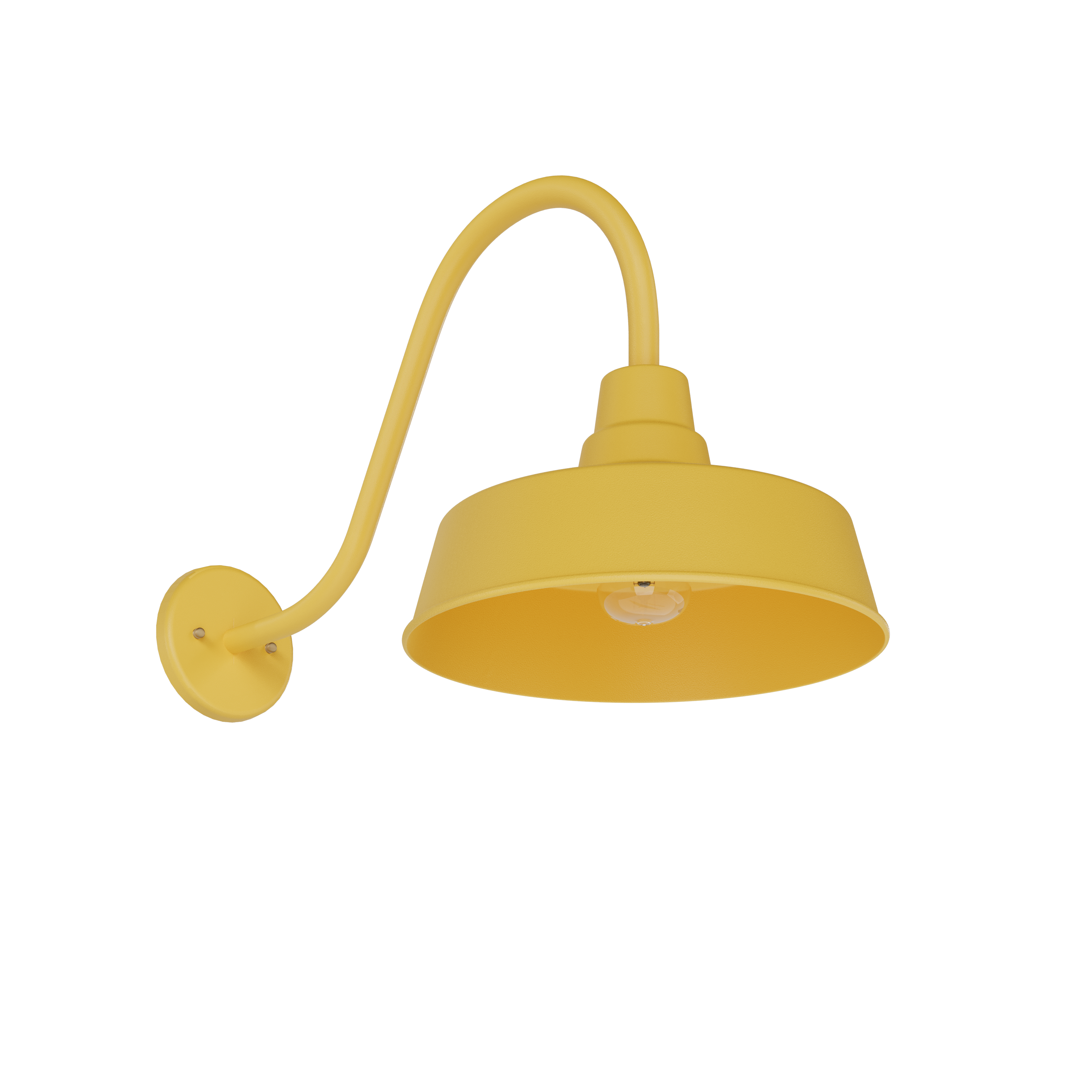 San Francisco • Luminaire mural extérieur montage vers le bas sur col de cygne fond ouvert format moyen [22992]