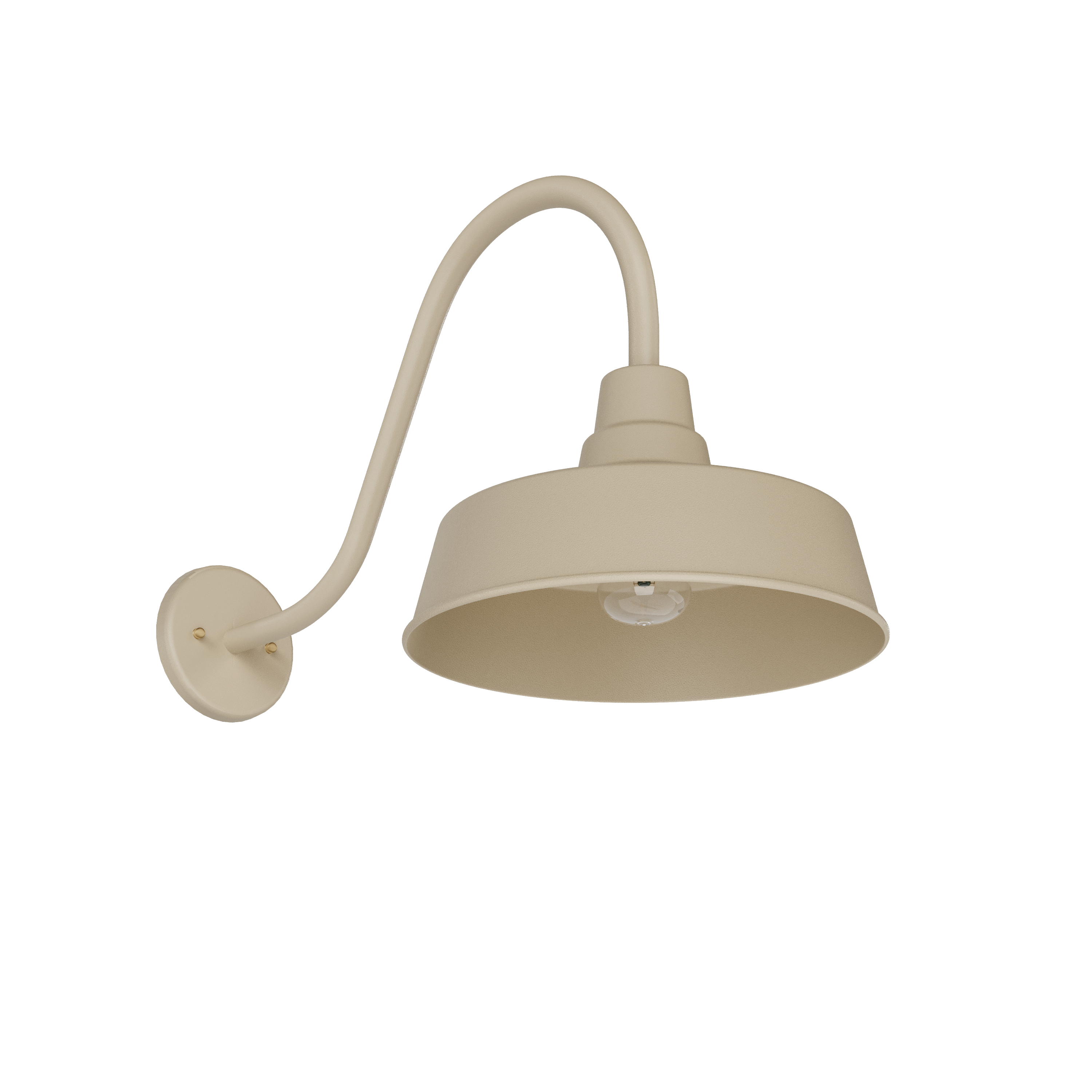 San Francisco • Luminaire mural extérieur montage vers le bas sur col de cygne fond ouvert format moyen [22992]