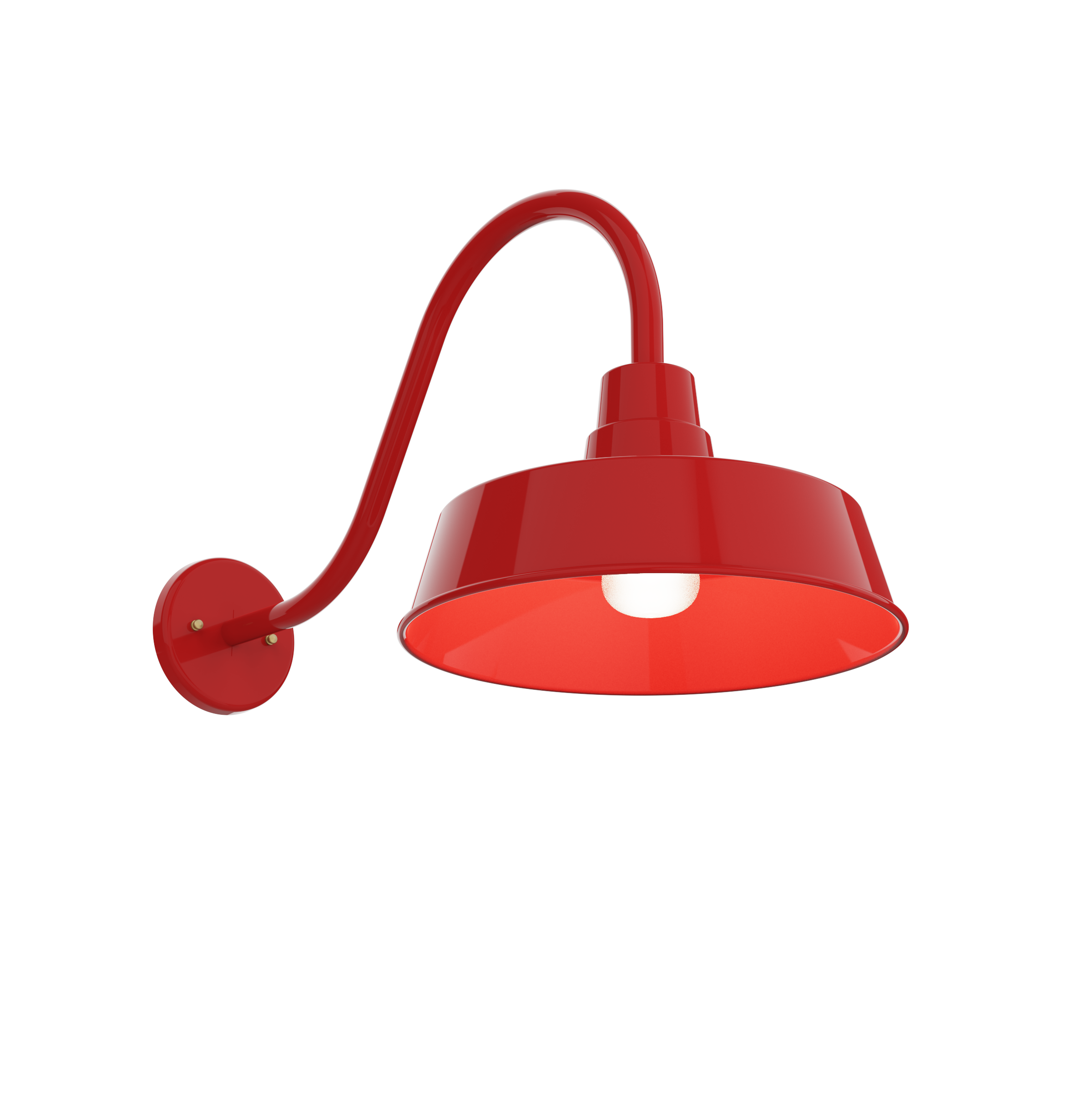 San Francisco • Luminaire mural extérieur montage vers le bas sur col de cygne fond ouvert format moyen [22992]