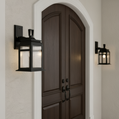 Serie 65e - Luminaire mural extérieur montage vers le bas fond ouvert format moyen - 26601