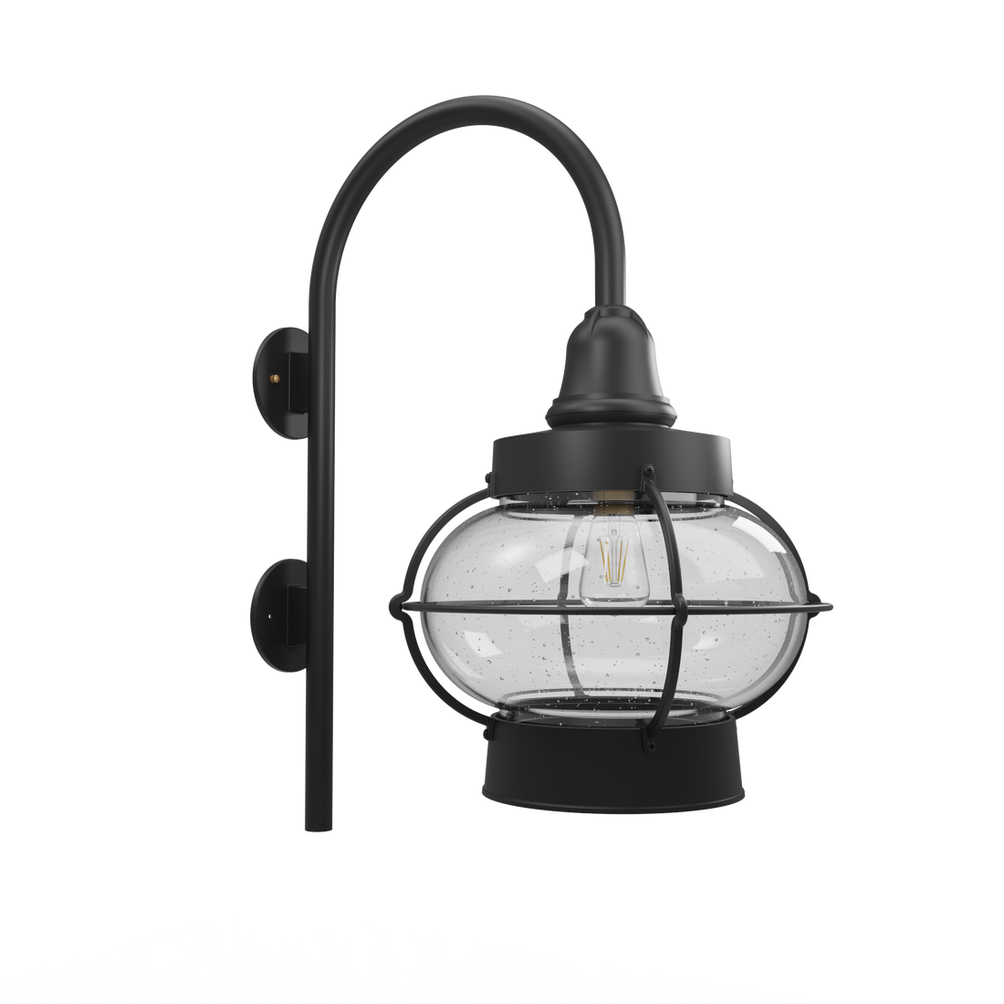 Bridgeport - Luminaire mural extérieur montage vers le bas avec canne fond ouvert format grand - 31899