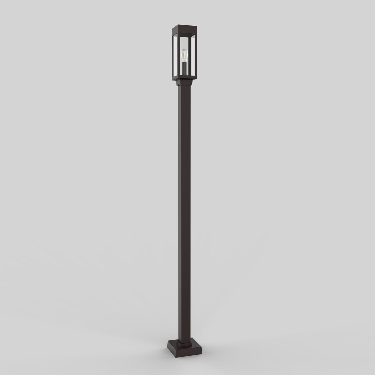 Poteau d’aluminium carré de 3’’ avec base soudée