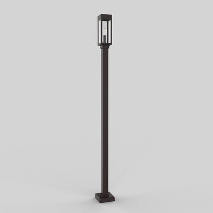 Poteau d’aluminium carré de 3’’ avec base soudée