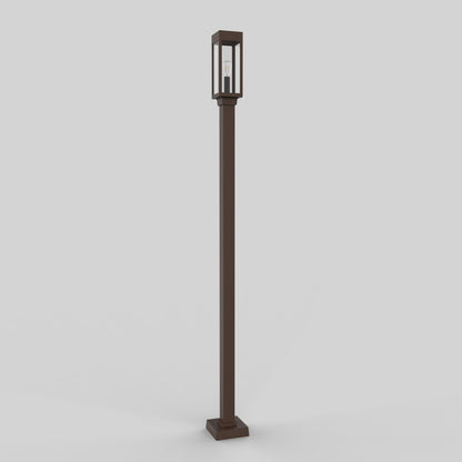 Poteau d’aluminium carré de 3’’ avec base soudée