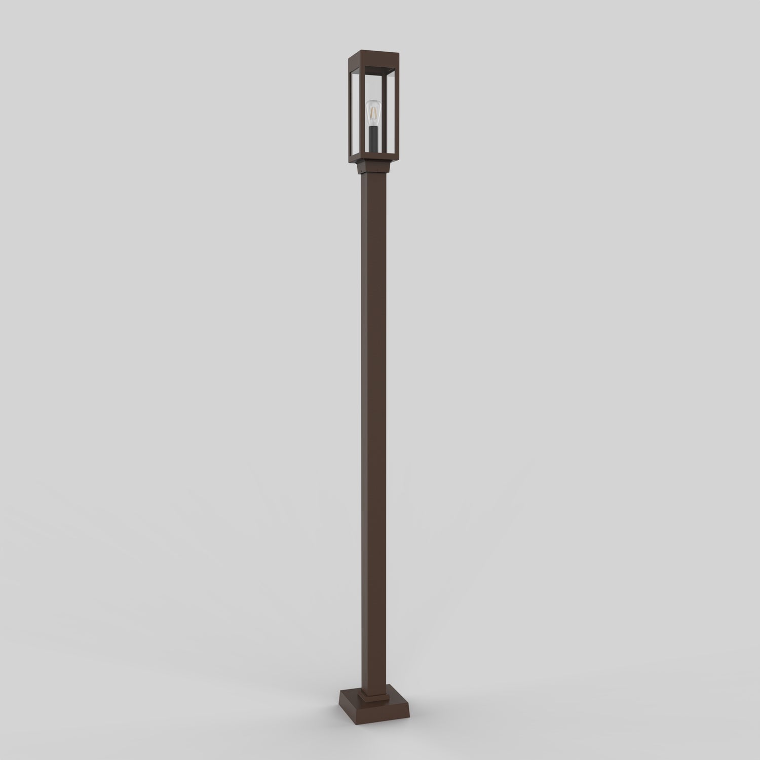 Poteau d’aluminium carré de 3’’ avec base soudée