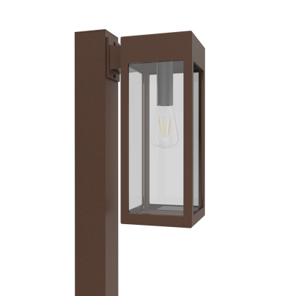 Stockholm • Luminaire pour poteau extérieur montage vers le bas fond ouvert format moyen [21636]
