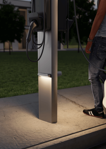 Piédestal Universel &quot;Commercial&quot; SNOC pour 2 bornes de recharge Type 2 VE • P2