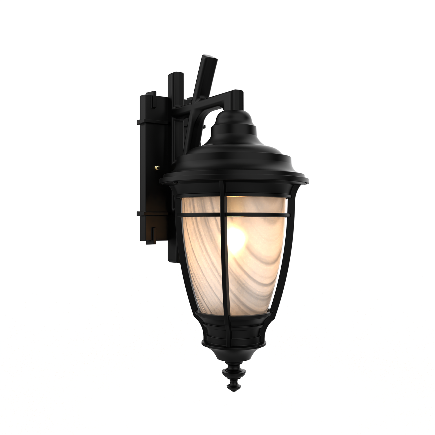Portland - Wall mount decorative arm down closed bottom small size - 10285