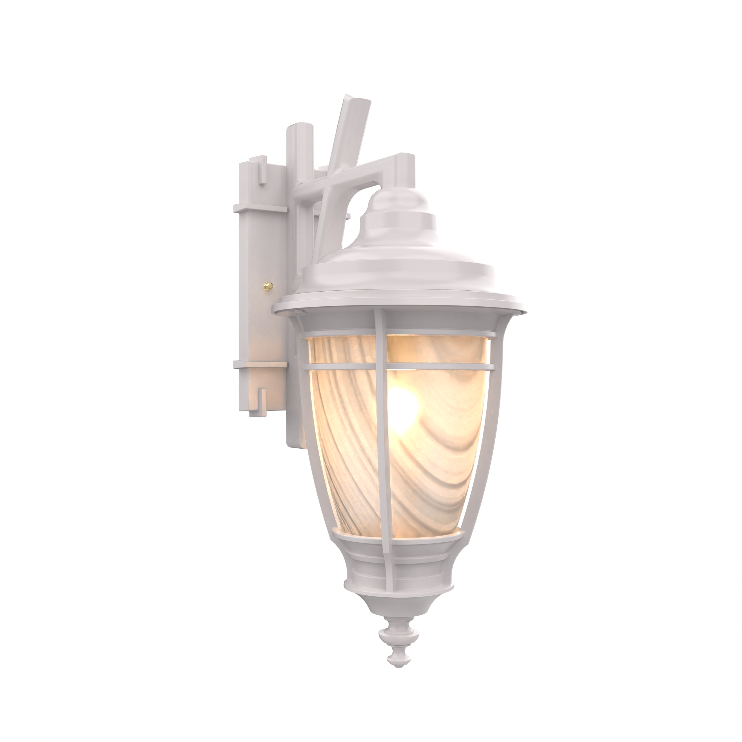 Portland - Wall mount decorative arm down closed bottom small size - 10285