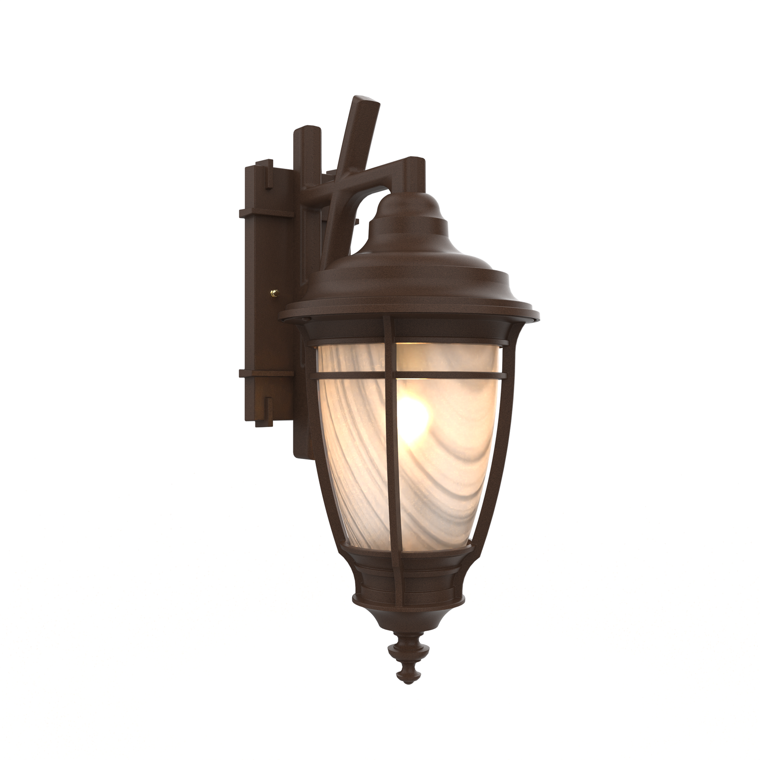 Portland - Wall mount decorative arm down closed bottom small size - 10285