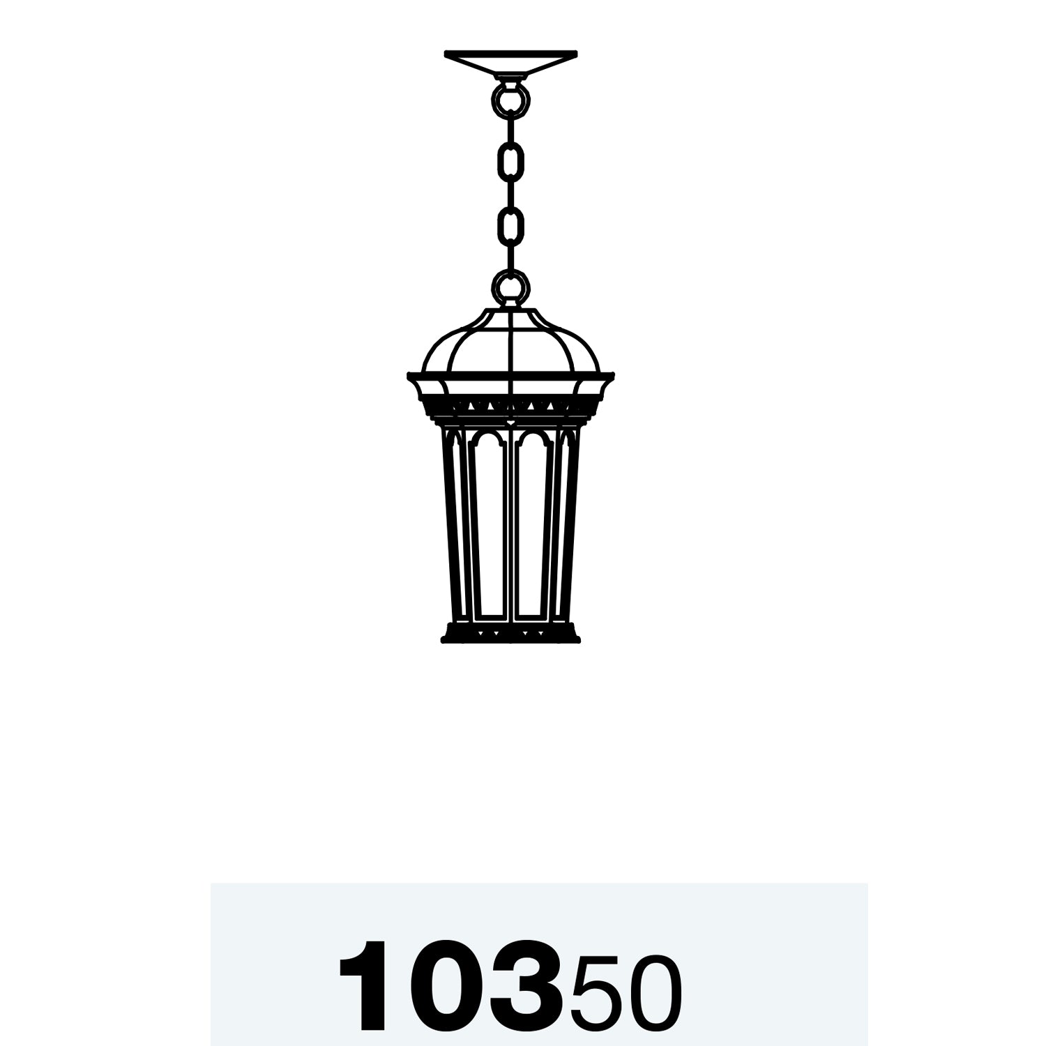 Milan - Montage au plafond avec chaine format petit - 10350