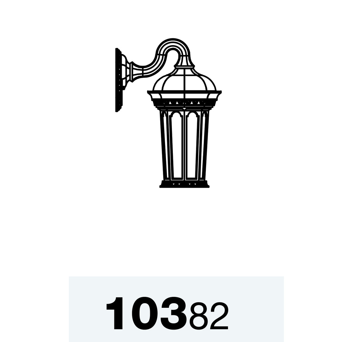 Milan - Luminaire mural extérieur montage vers le bas fond ouvert format petit - 10382