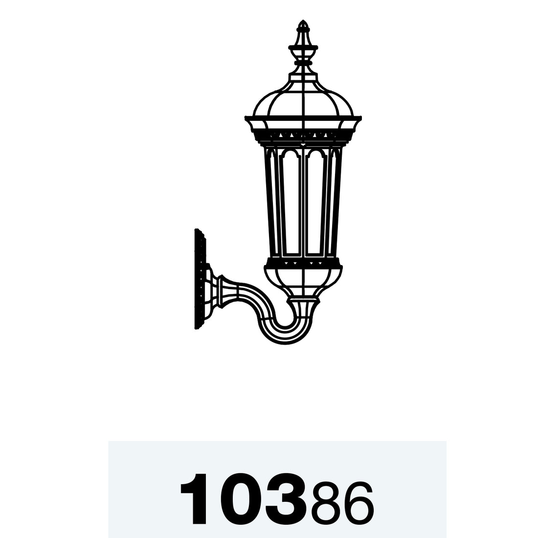 Milan - Luminaire mural extérieur montage vers le haut format petit - 10386