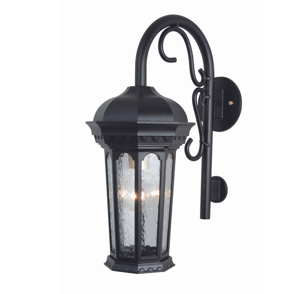 Milan - Luminaire mural extérieur montage vers le bas avec canne fond ouvert format petit - 10393