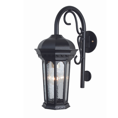 Milan - Luminaire mural extérieur montage vers le bas avec canne fond ouvert format petit - 10393