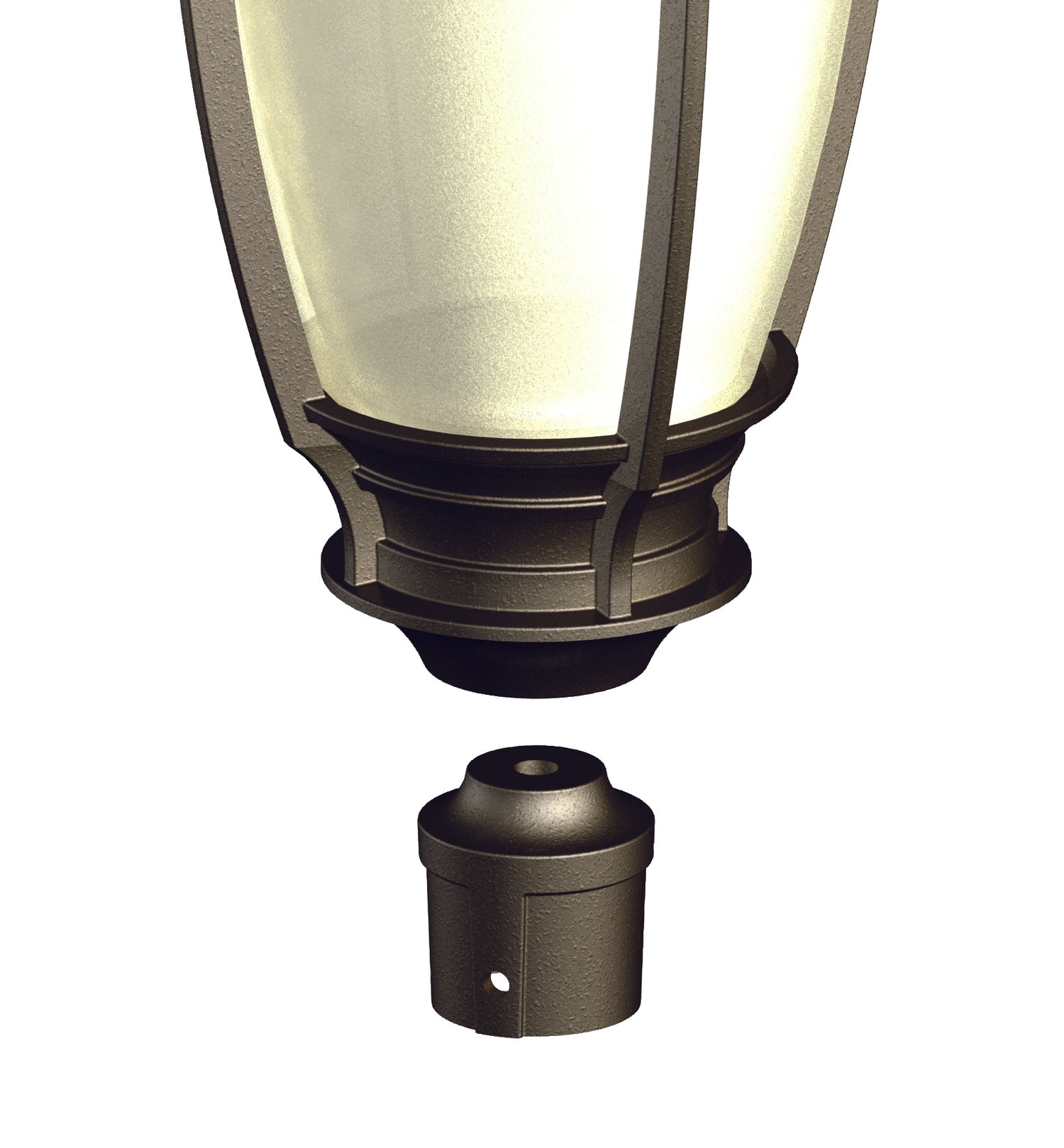 Adapteur de luminaire pour poteau rond 1-5/8&