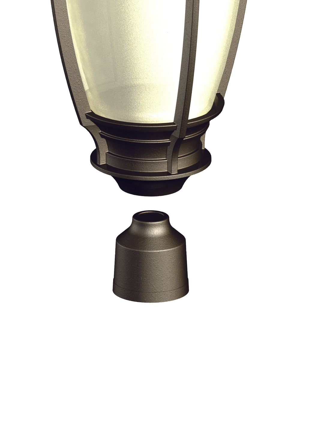 Adapteur de luminaire pour poteau rond 2&