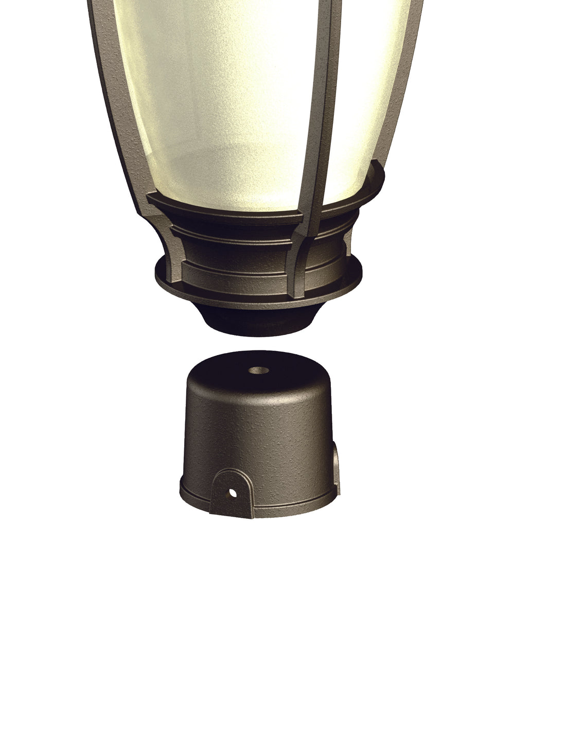 Adapteur de luminaire pour poteau rond 2-3/8&