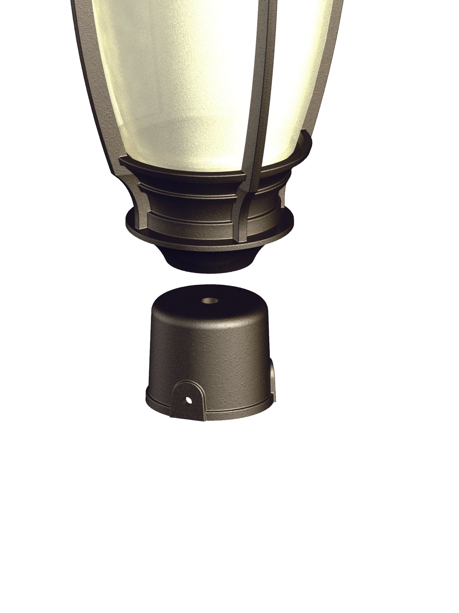 Adapteur de luminaire pour poteau rond 2-3/8&