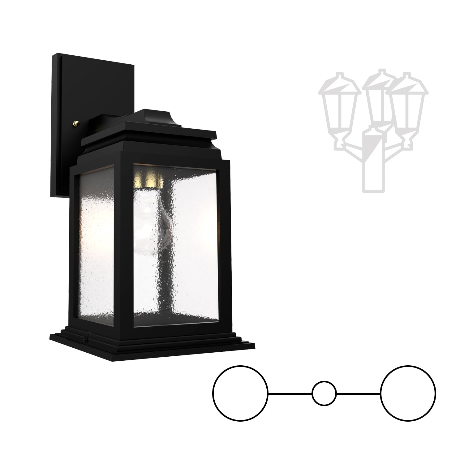 Serie 65e - Two-head open bottom mounting for small post - 16701