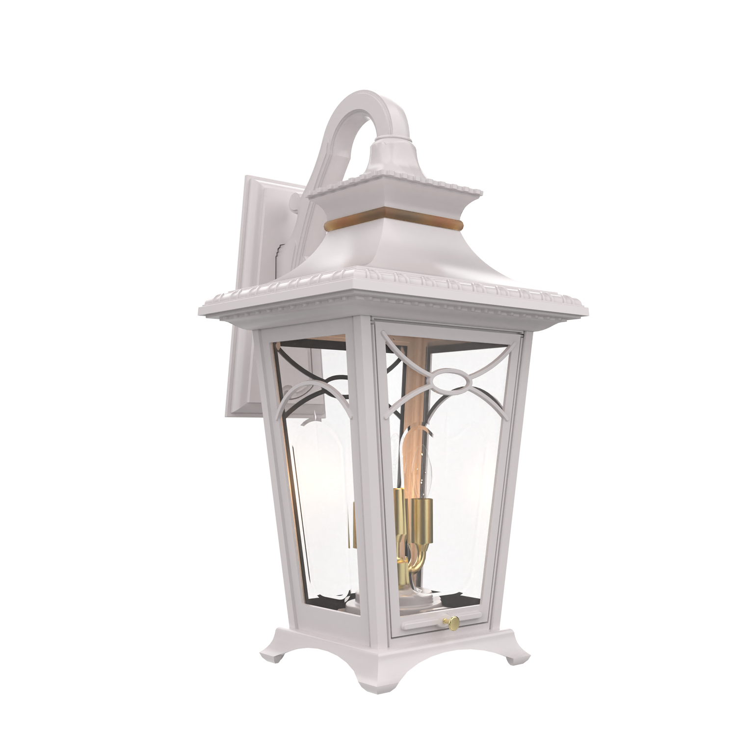 Bellissima - Luminaire mural extérieur montage bras décoratif vers le bas fond fermé format moyen - 20121