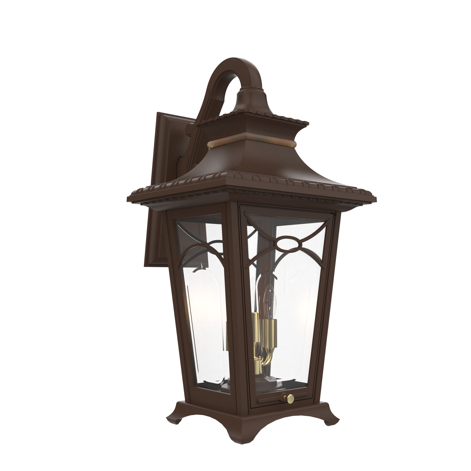 Bellissima - Luminaire mural extérieur montage bras décoratif vers le bas fond fermé format moyen - 20121