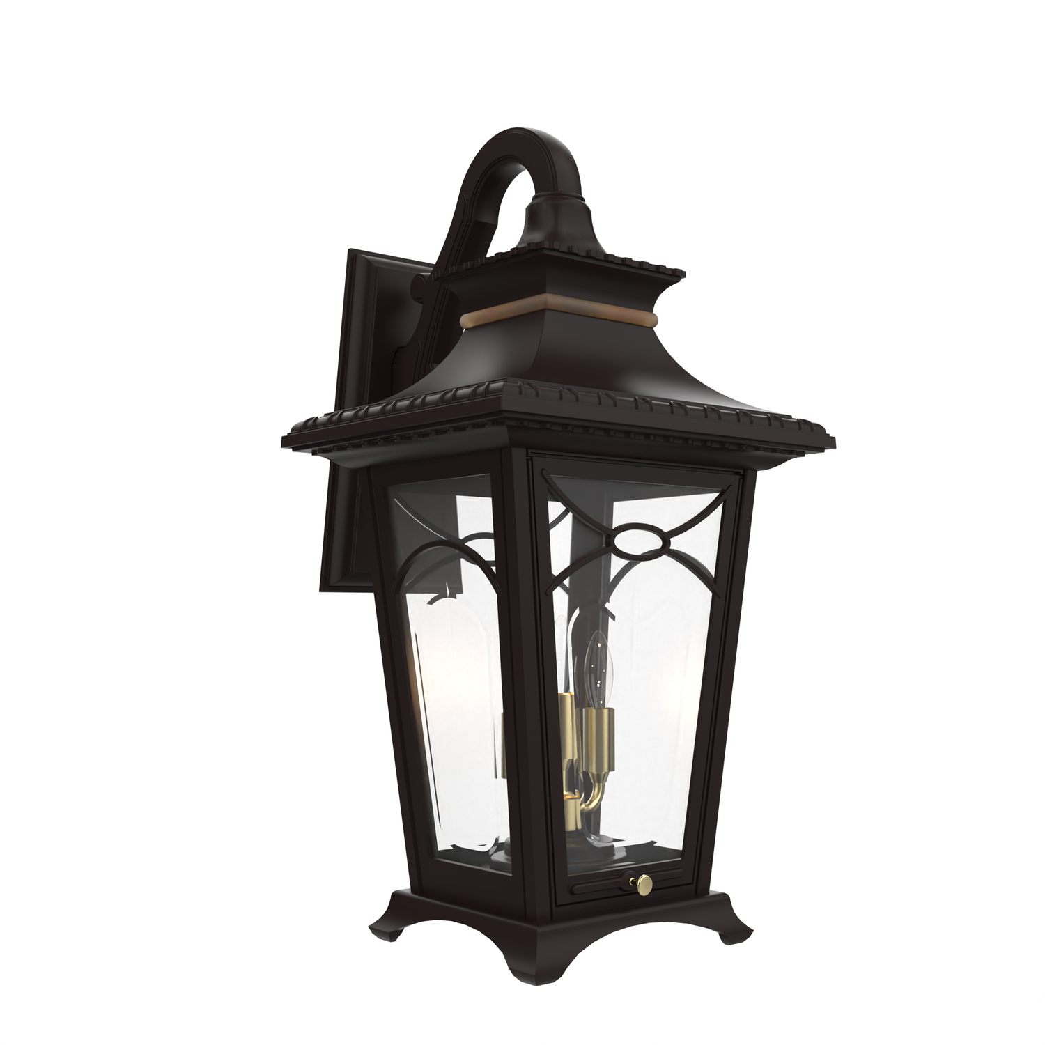 Bellissima - Luminaire mural extérieur montage bras décoratif vers le bas fond fermé format moyen - 20121