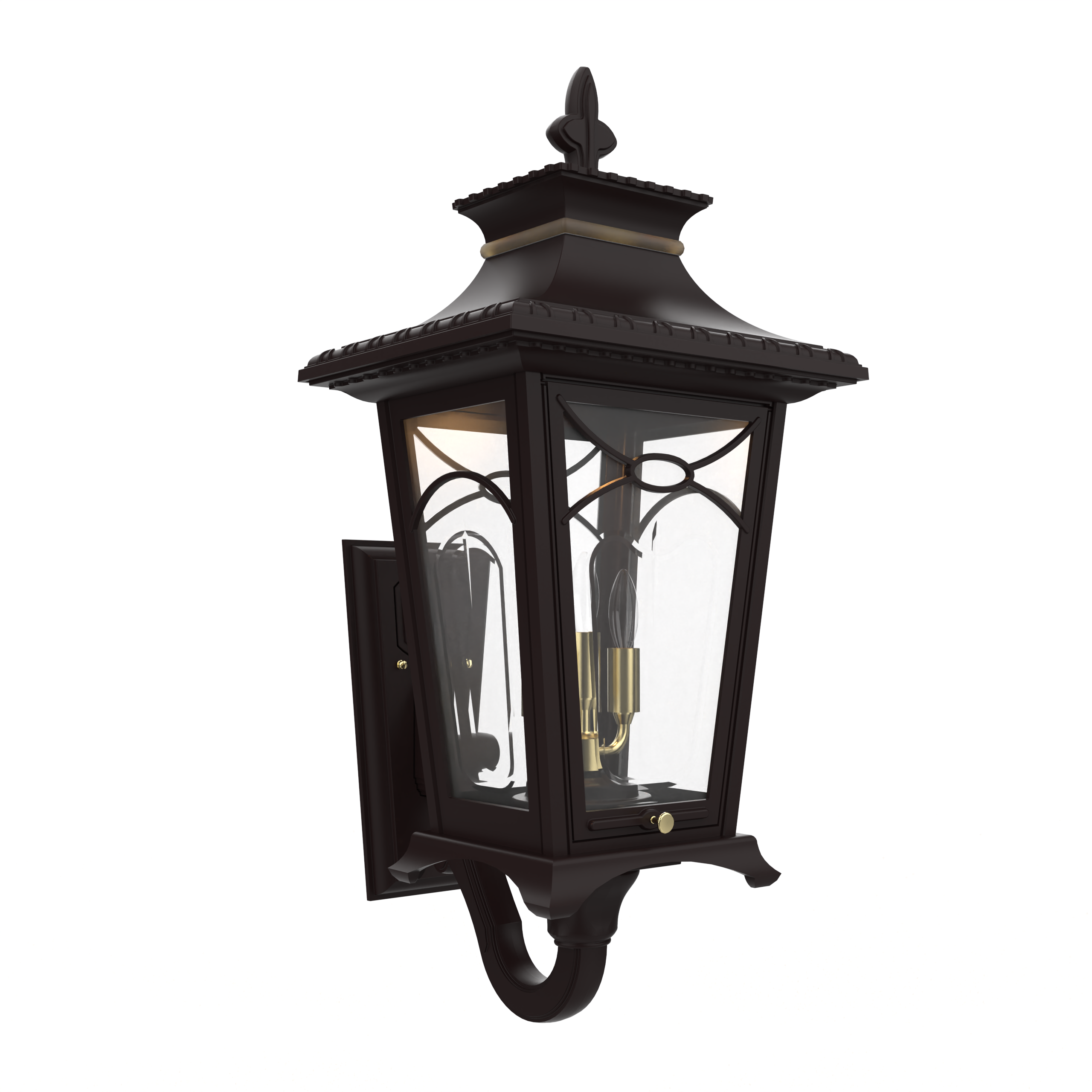 Bellissima - Luminaire mural extérieur montage bras décoratif vers le haut format moyen - 20124