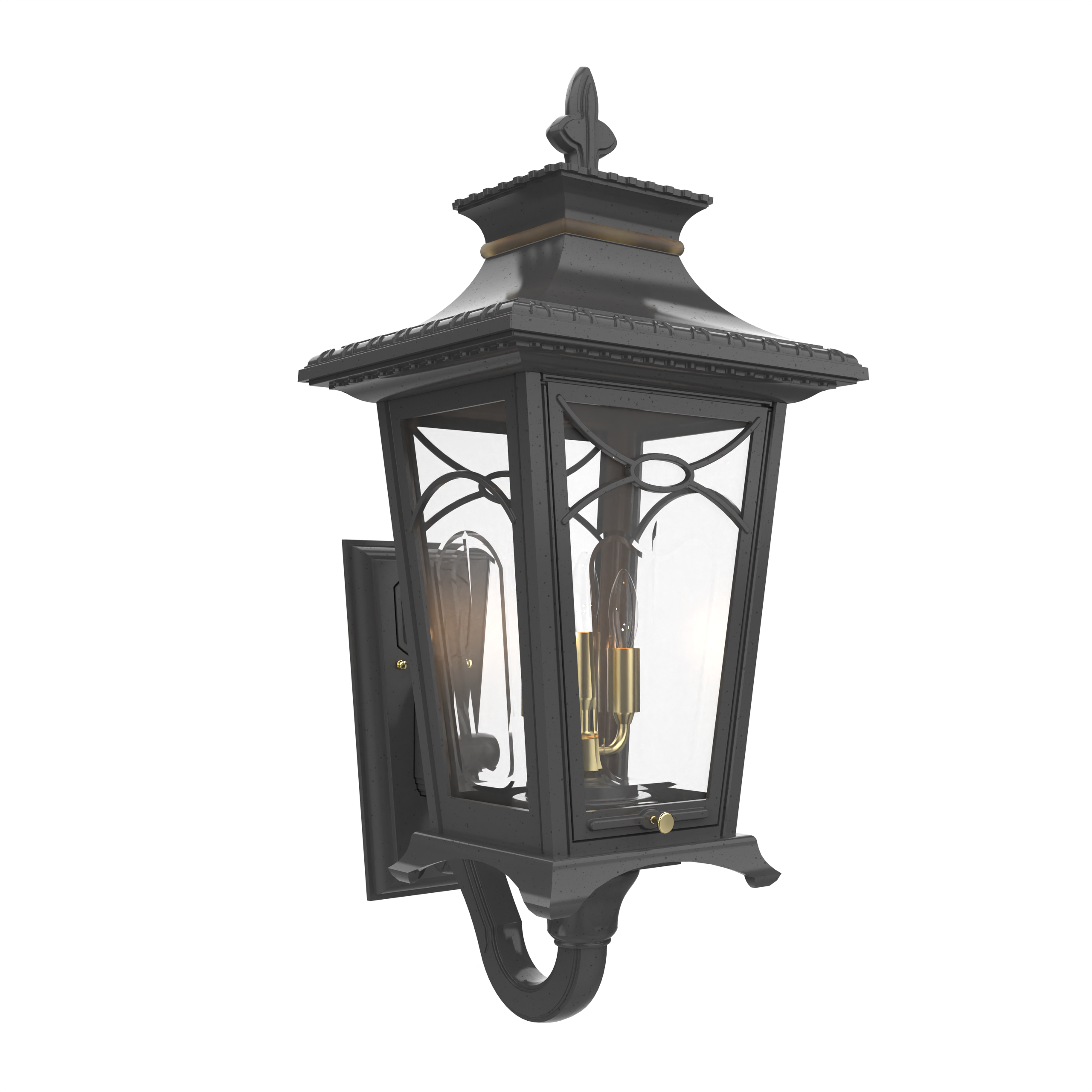 Bellissima - Luminaire mural extérieur montage bras décoratif vers le haut format moyen - 20124