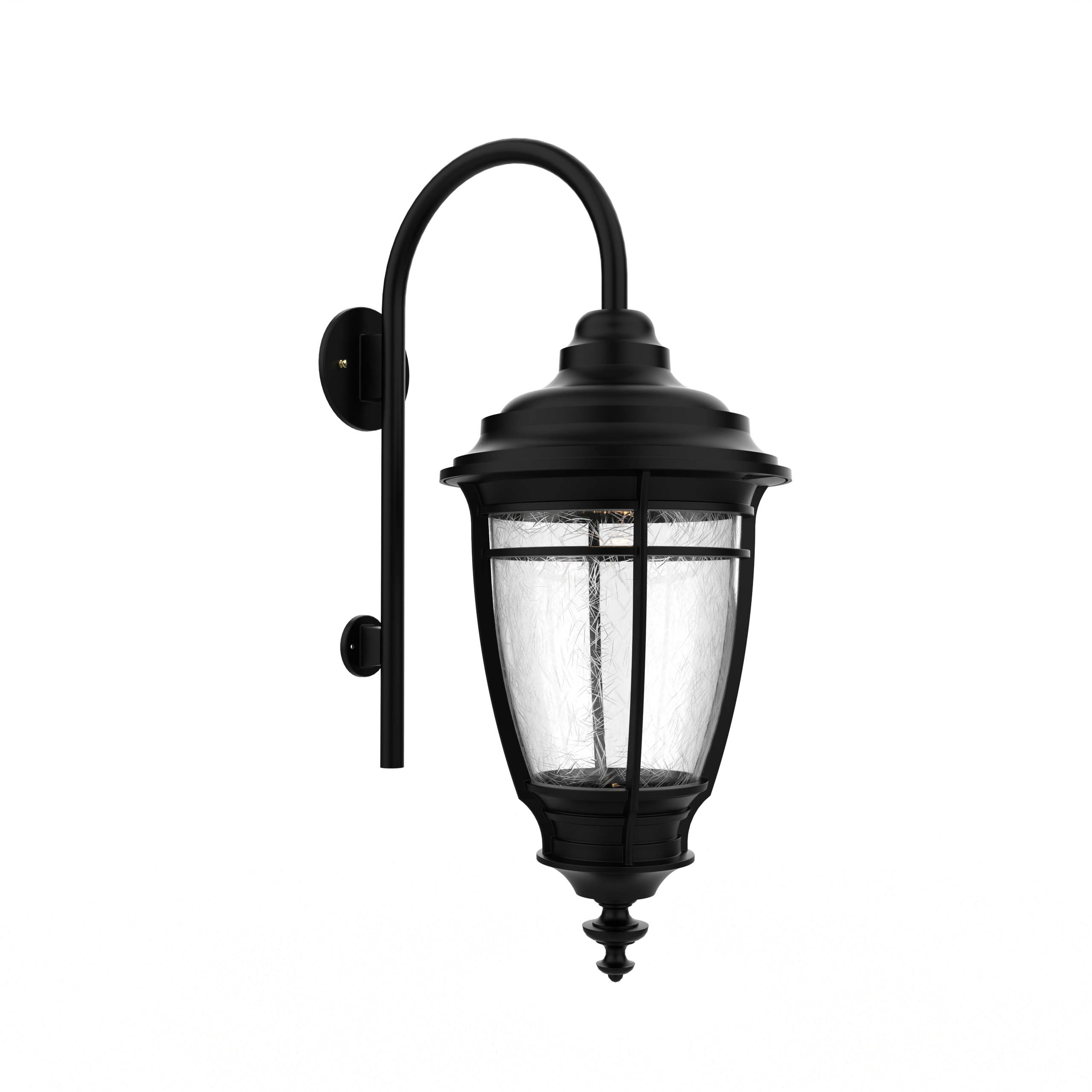 Portland - Luminaire mural extérieur montage avec canne vers le bas fond fermé format moyen - 20299