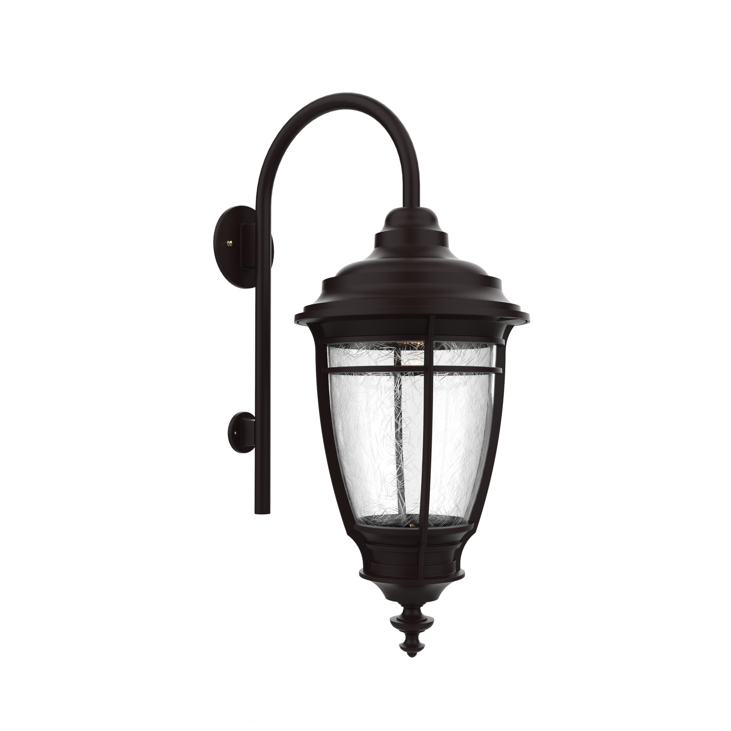 Portland - Luminaire mural extérieur montage avec canne vers le bas fond fermé format moyen - 20299