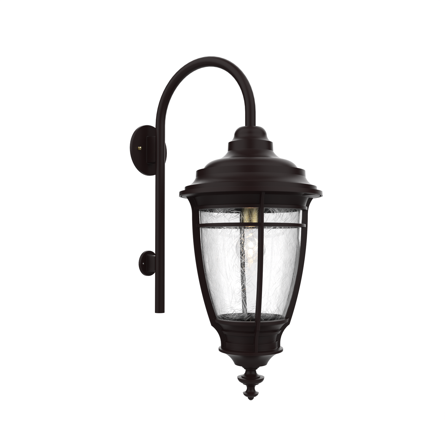 Portland - Luminaire mural extérieur montage avec canne vers le bas fond fermé format moyen - 20299