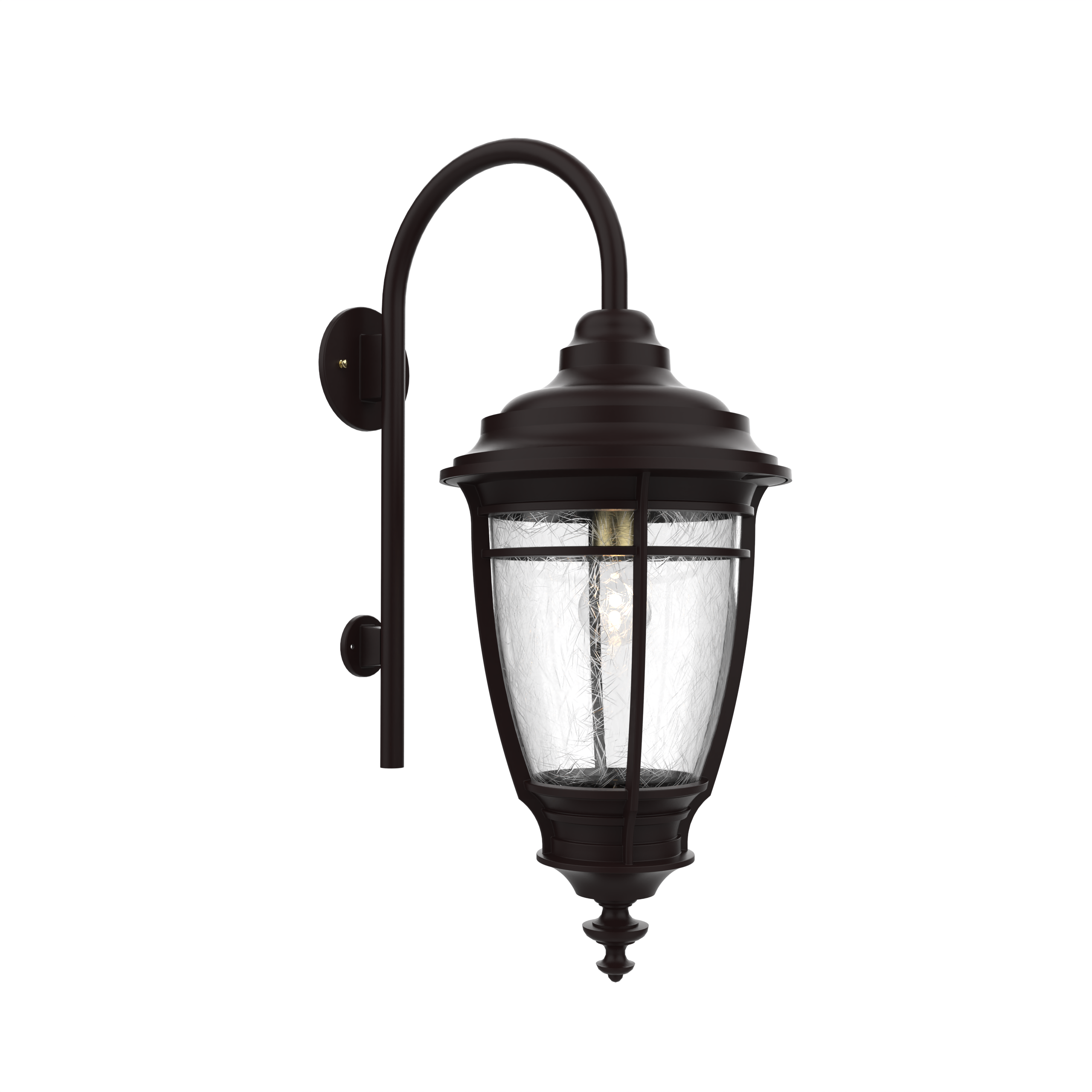 Portland - Luminaire mural extérieur montage avec canne vers le bas fond fermé format moyen - 20299