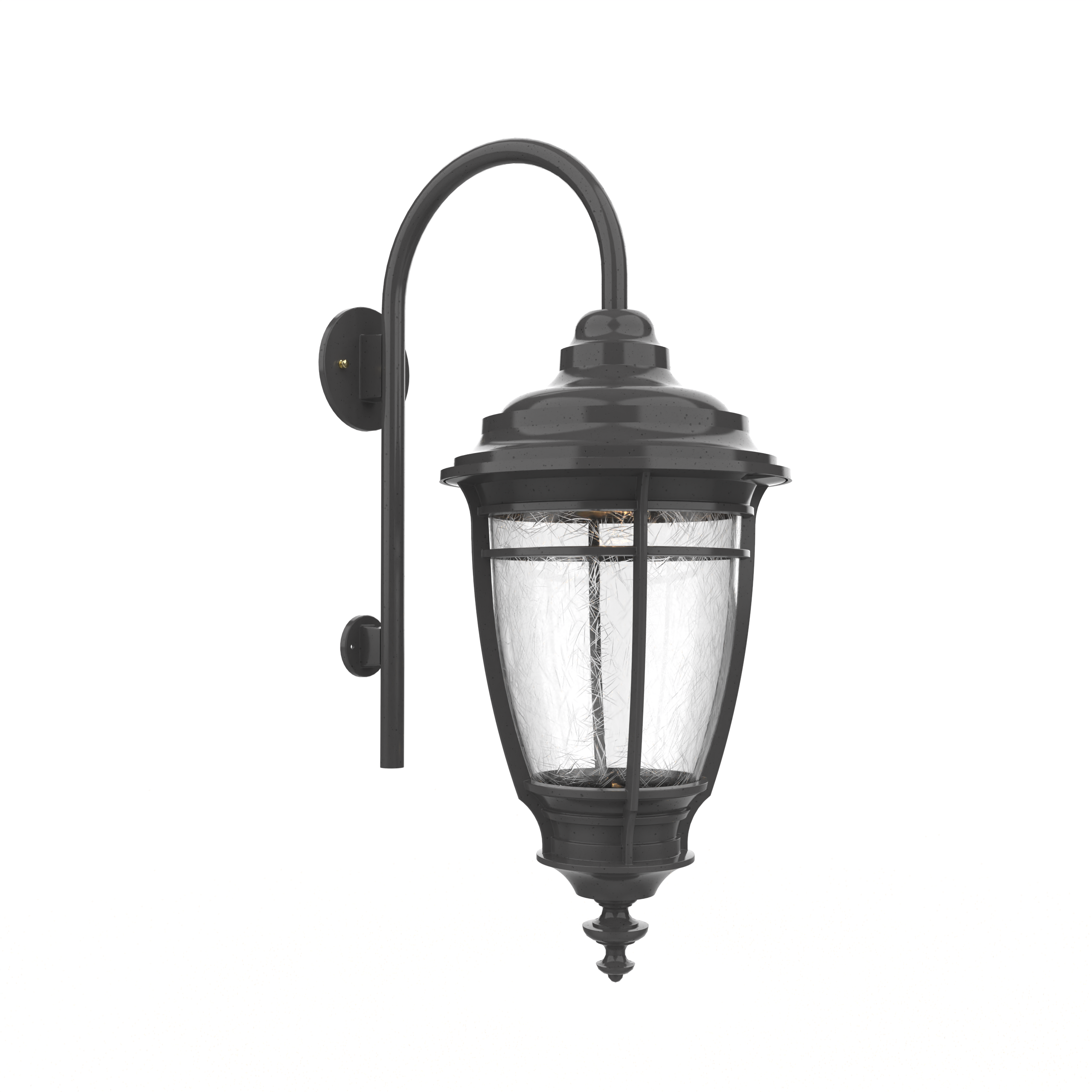 Portland - Luminaire mural extérieur montage avec canne vers le bas fond fermé format moyen - 20299