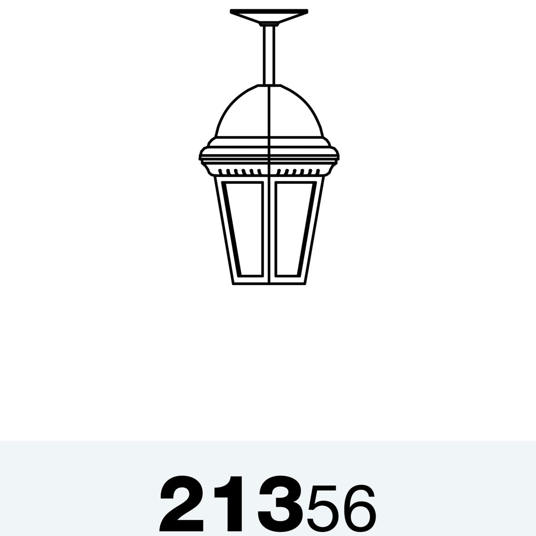 Sturbridge - Montage au plafond sur tige format moyen - 21356