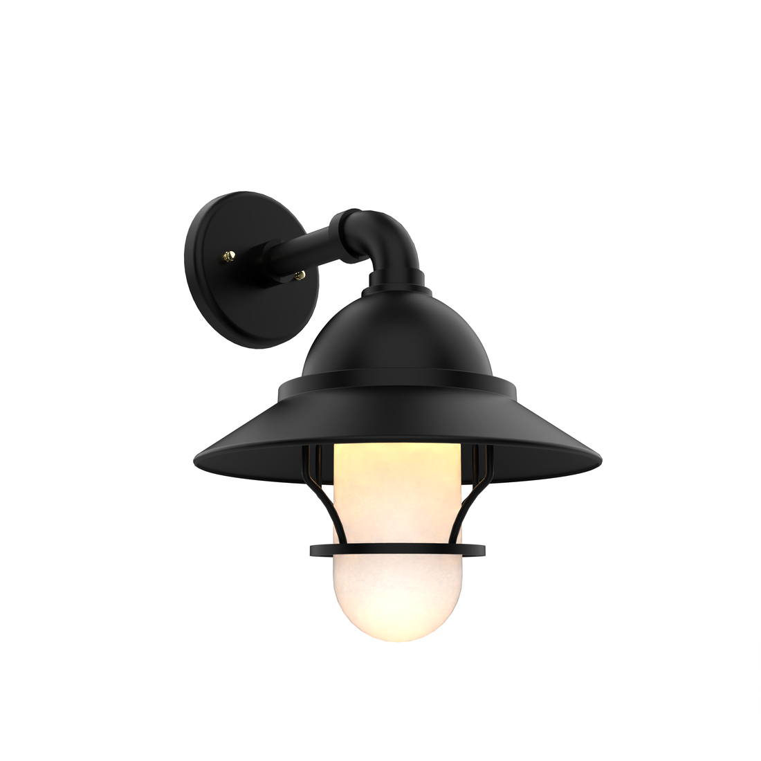 San Francisco - Luminaire mural extérieur montage vers le bas avec globe et grille format moyen - 22221