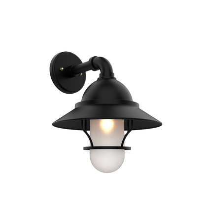 San Francisco - Luminaire mural extérieur montage vers le bas avec globe et grille format moyen - 22221