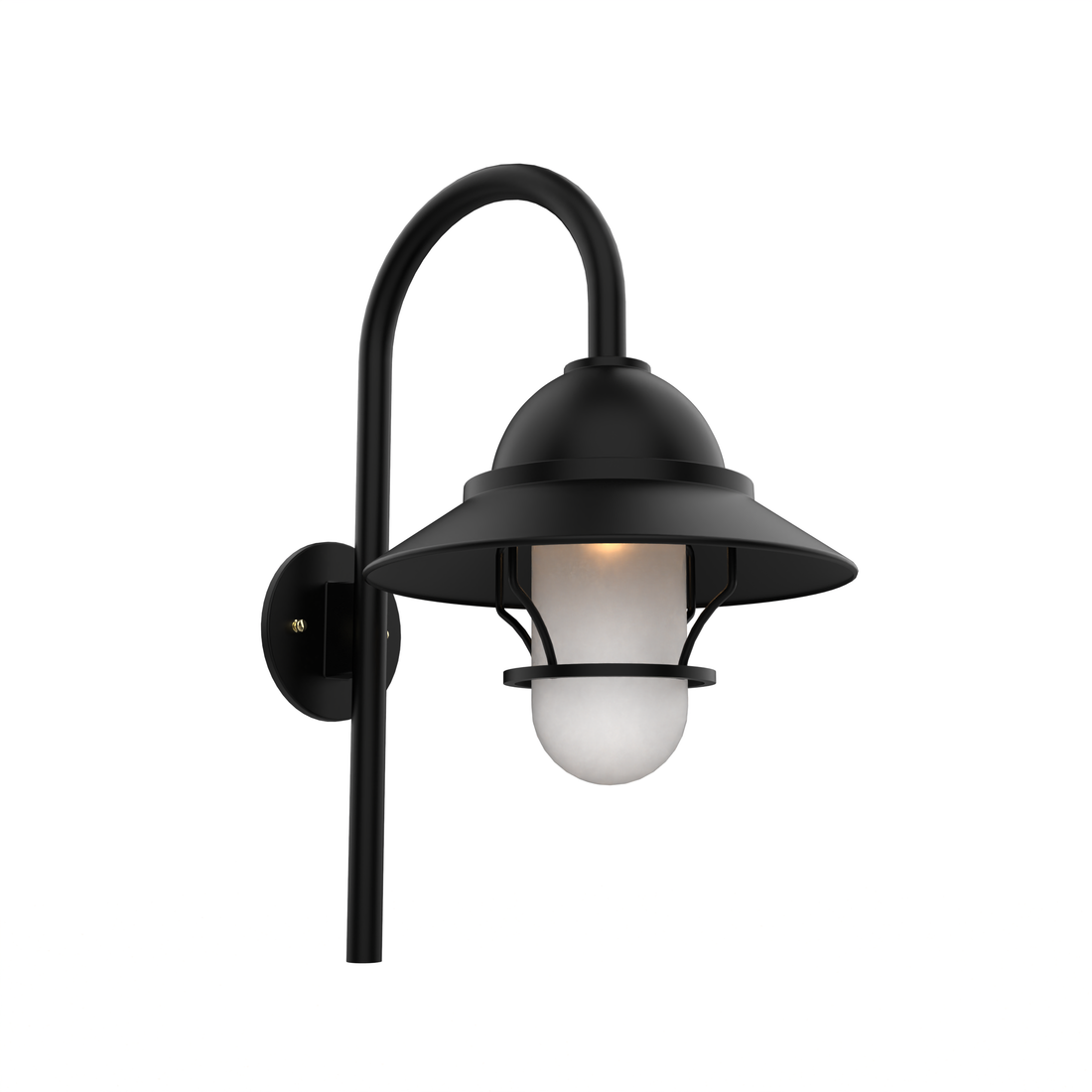 San Francisco - Luminaire mural extérieur montage vers le bas sur canne avec globe et grille format moyen - 22299