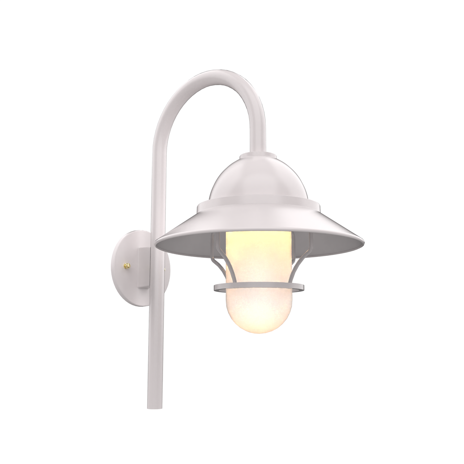 San Francisco - Luminaire mural extérieur montage vers le bas sur canne avec globe et grille format moyen - 22299