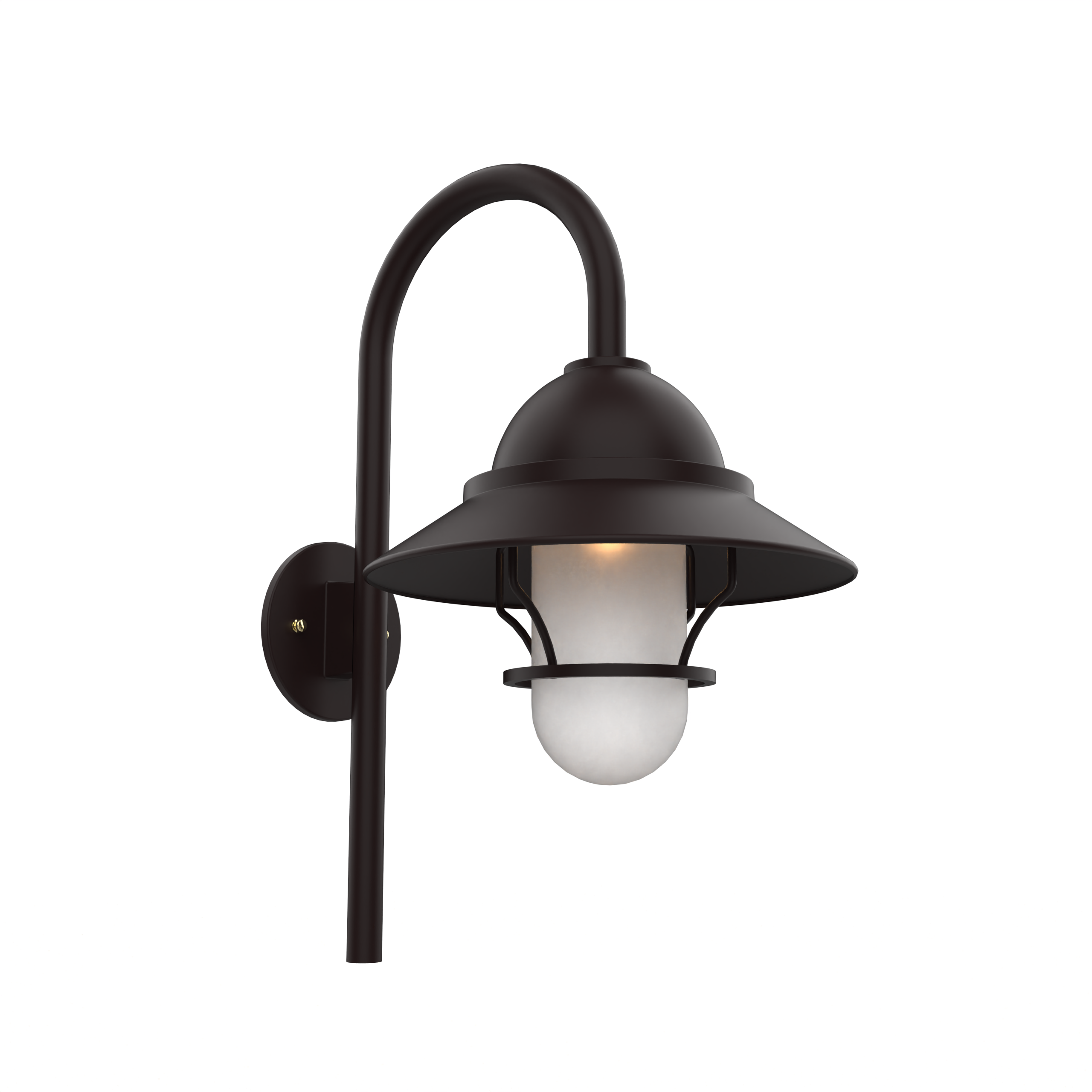 San Francisco - Luminaire mural extérieur montage vers le bas sur canne avec globe et grille format moyen - 22299