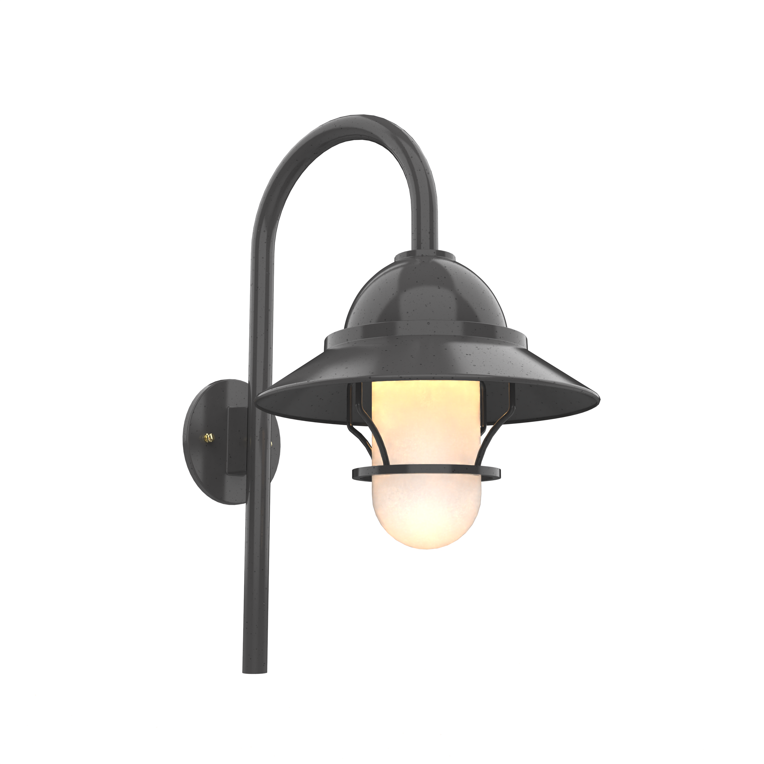 San Francisco - Luminaire mural extérieur montage vers le bas sur canne avec globe et grille format moyen - 22299