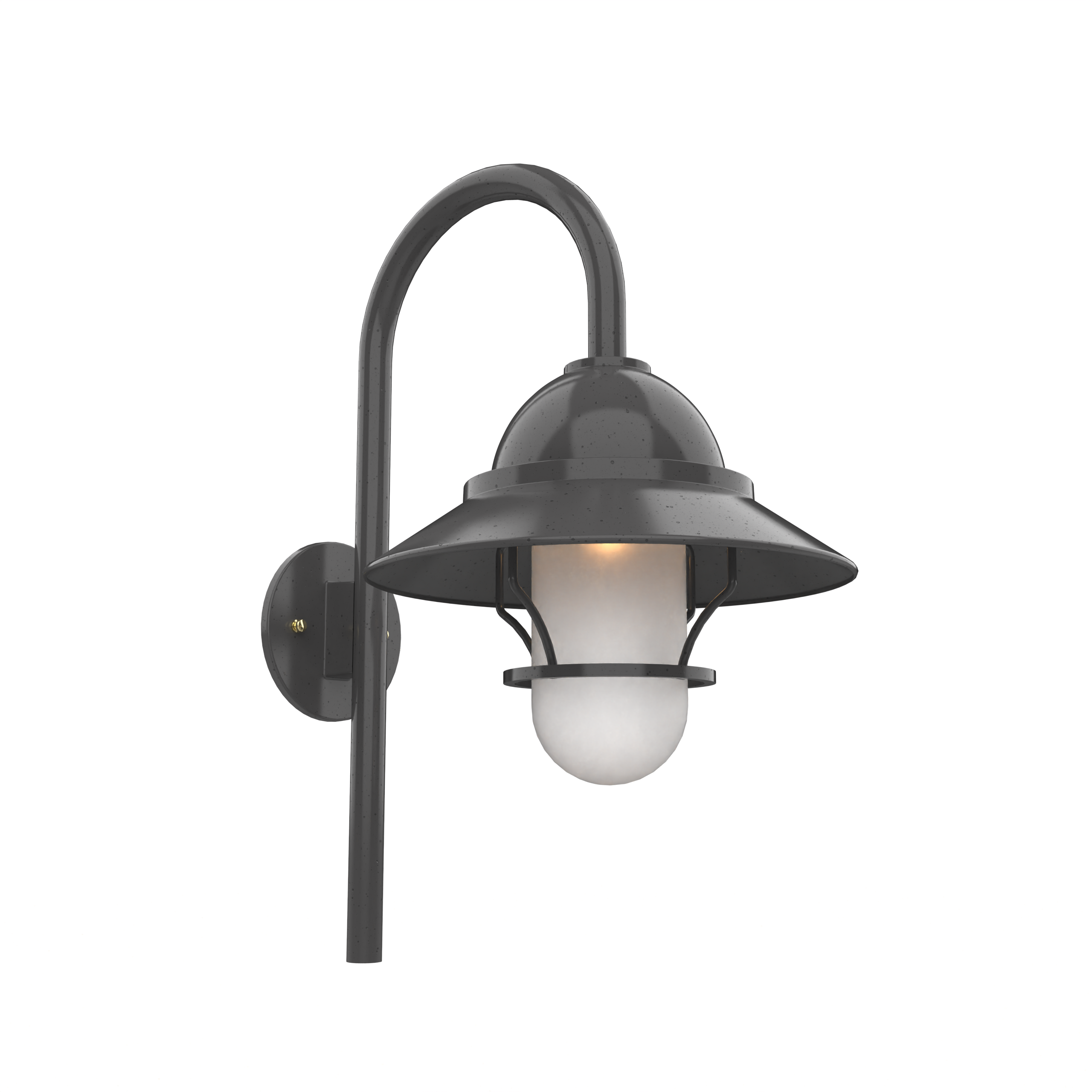 San Francisco - Luminaire mural extérieur montage vers le bas sur canne avec globe et grille format moyen - 22299