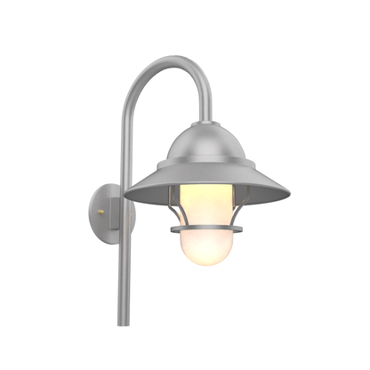 San Francisco - Luminaire mural extérieur montage vers le bas sur canne avec globe et grille format moyen - 22299