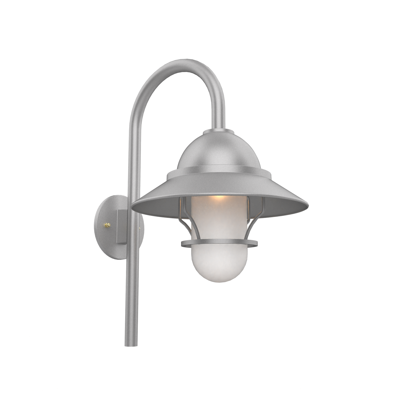 San Francisco - Luminaire mural extérieur montage vers le bas sur canne avec globe et grille format moyen - 22299