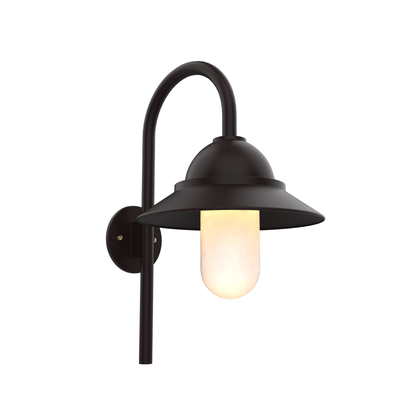 San Francisco - Luminaire mural extérieur montage vers le bas sur canne avec globe format moyen - 22399