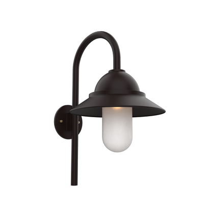 San Francisco - Luminaire mural extérieur montage vers le bas sur canne avec globe format moyen - 22399