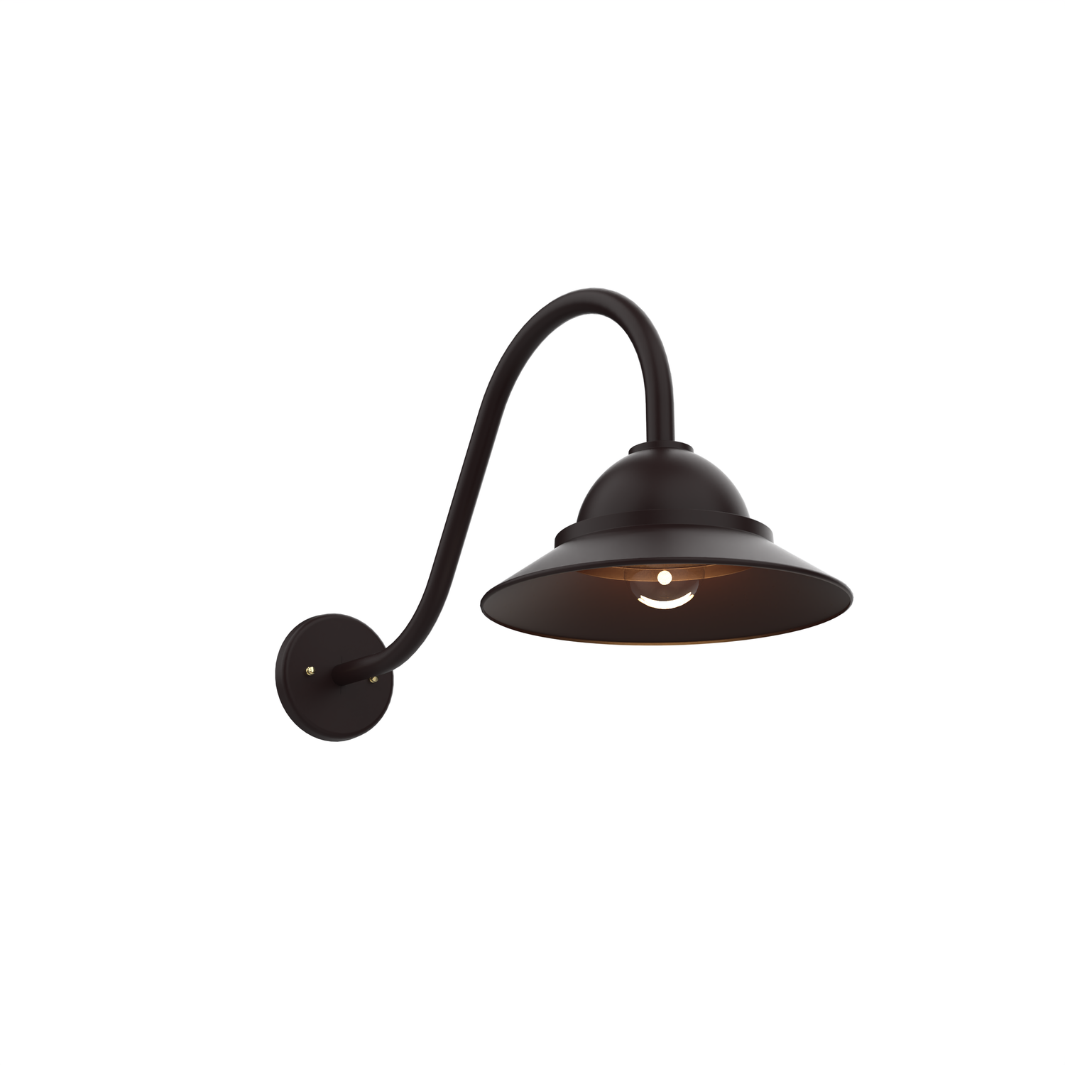 San Francisco - Luminaire mural extérieur montage vers le bas sur col de cygne fond ouvert format moyen - 22492