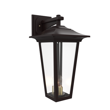 Orleans - Luminaire mural extérieur montage vers le bas fond ouvert format moyen - 22867