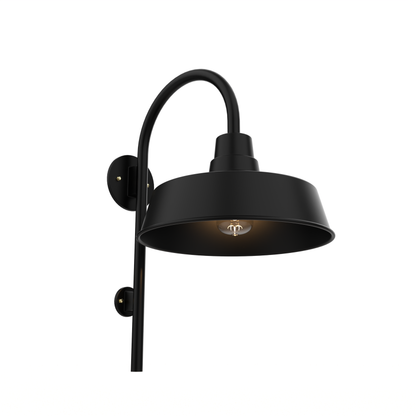 San Francisco - Luminaire mural extérieur montage vers le bas sur canne fond ouvert format moyen - 22999